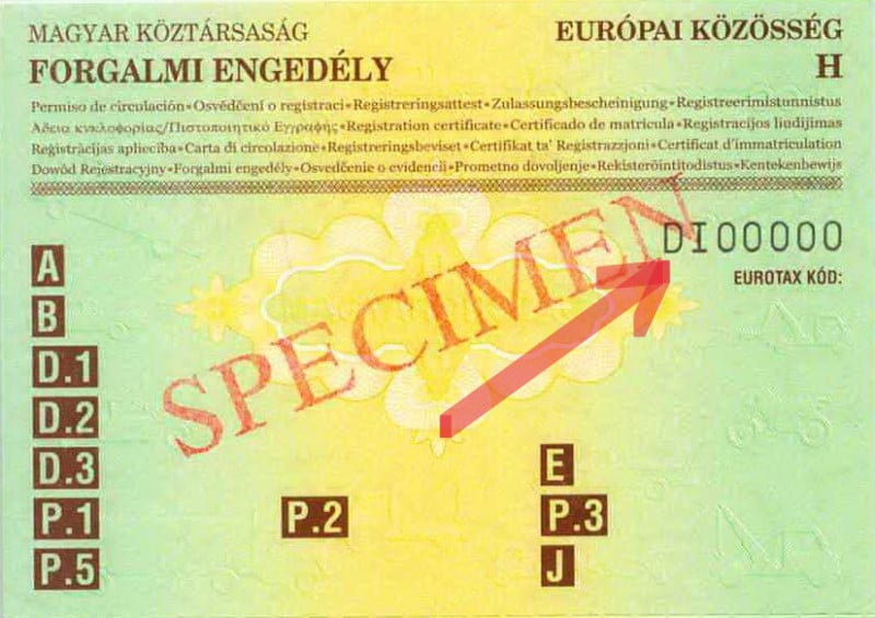 forgalmi enged&eacute;ly sz&aacute;ma